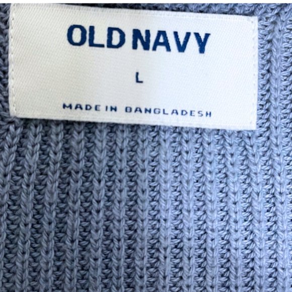 Old Navy Open Front Cardigan Sweater with Pockets Light Blue NWOT Size L - Picture 5 of 5